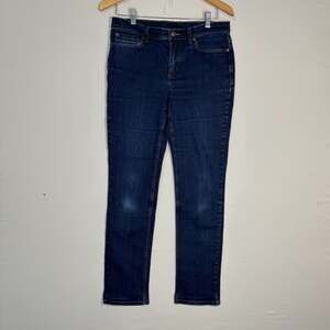 Duluth Trading Co Womens Jeans 10x31 Dark Wash Straight Leg Stretch Denim